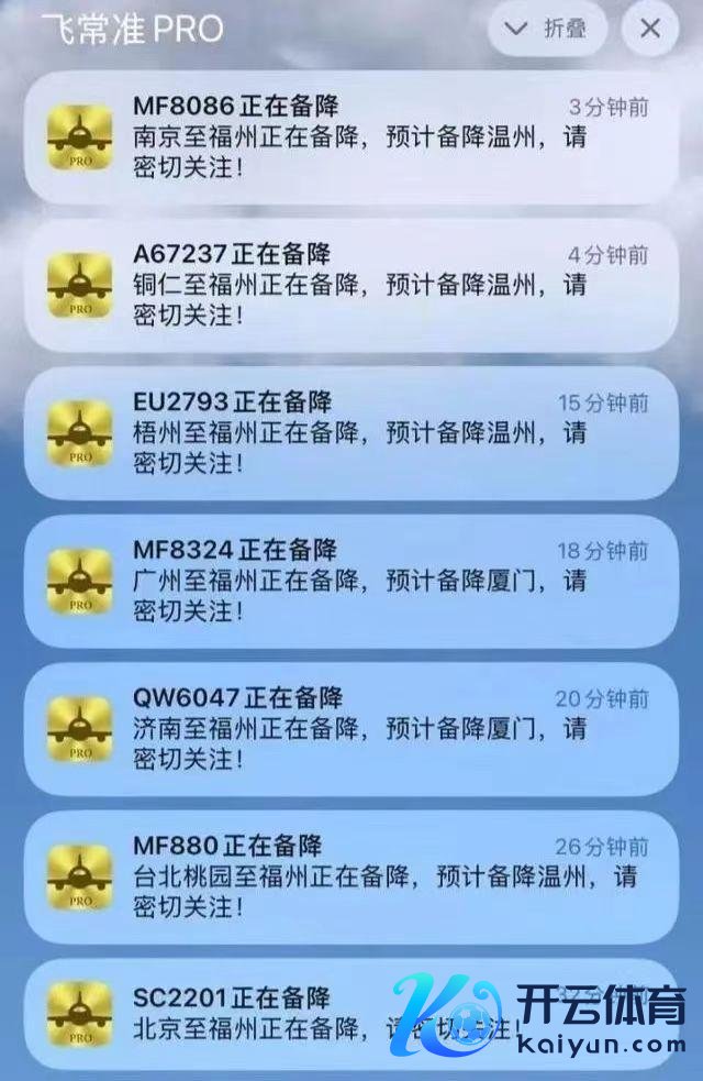 备降温州航班已悉数复返福州机场 流量管控撤销