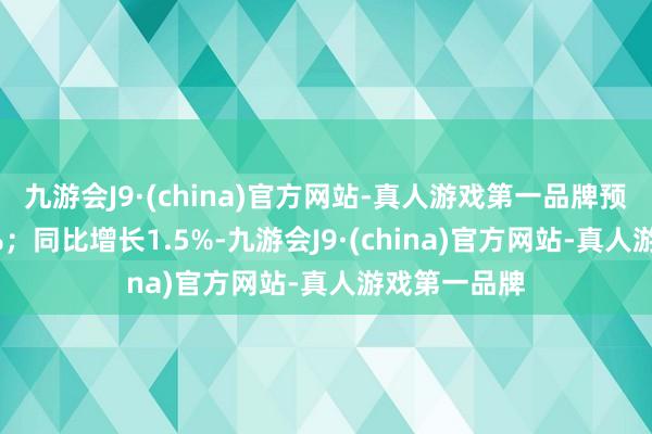 九游会J9·(china)官方网站-真人游戏第一品牌预期下落0.1%；同比增长1.5%-九游会J9·(china)官方网站-真人游戏第一品牌